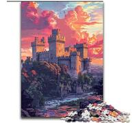 JigsawPuzzle 1000 Pieces for Adults Colorful Warwick Castle Jigsaw Puzzles Made of cardboard,Suitable for Birthdays, Halloween, Thanksgiving, Easter 1000pcs(26x38cm)