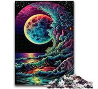 JigsawPuzzle 1000 Pieces for Adults Colorful Waves Help The Brain Exercise Addictive Toys to Cultivate Patience Suitable for Couples 26x38cm