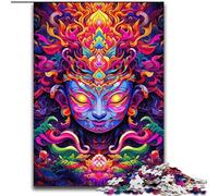 JigsawPuzzle 1000 Pieces for Adults Colourful Art Buddha Puzzle Made of cardboard,Family Fun Craft, Perfect for Birthdays, Holidays 1000pcs(26x38cm)