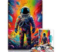 JigsawPuzzle 1000 Pieces for Adults Colourful Astronauts,Challenging Game And Family Play Educational Game for Birthday,Chrismas 38X26CM