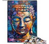 JigsawPuzzle 1000 Pieces for Adults Colourful Buddha Graffiti Jigsaw Puzzles Made of Wood,Birthday Gift Idea, Challenging Brain Teaser Game 1000pcs(50x75cm)