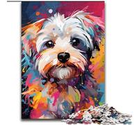 JigsawPuzzle 1000 Pieces for Adults Colourful Dogs Made of Wood, Perfect for Birthday, Christmas 50x75cm DIY Art Decor
