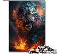 JigsawPuzzle 1000 Pieces for Adults Colourful Fantasy Wolf Puzzle Made of Wood,Perfect for Christmas, Halloween, Easter, New Year 1000pcs(50x75cm)