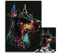 JigsawPuzzle 1000 Pieces for Adults Colourful German Shepherd Jigsaw Puzzles Brain Challenge, for Teenagers & Home Decor 26X38CM/10.23x14.96inch