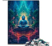 JigsawPuzzle 1000 Pieces for Adults Colourful Graffiti Buddha Jigsaw Puzzles Made of Wood,Erfect for Home Decor, Birthdays, Holidays, And Gifts 1000pcs(50x75cm)
