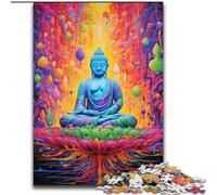 JigsawPuzzle 1000 Pieces for Adults Colourful Graffiti Buddha Puzzle Made of Wood, Teenager Stress Reduction Cool Unique Gift for Family 1000pcs(50x75cm)