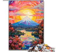 JigsawPuzzle 1000 Pieces for Adults Colourful Mount Fuji Japan Puzzle Made of cardboard,Perfect Home Or Office Decor, Ideal 1000pcs(26x38cm)