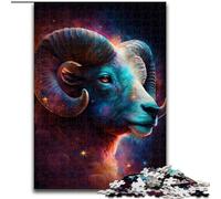JigsawPuzzle 1000 Pieces for Adults Cosmic Aries Impossible Jigsaw Puzzles for Adults size 26x38cm for Home Decor, Brain Training