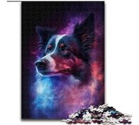 JigsawPuzzle 1000 Pieces for Adults Cosmic Border Collie cardboard Jigsaw Puzzles for Adults Challenging Brain Teaser for Teenagers, Perfect for Home Decor Or Gift (Size 26x38cm)