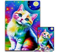 JigsawPuzzle 1000 Pieces for Adults Cosmic Colorful Kawaii CatPuzzles for Adults Brain Teaser Game for Teenagers Perfect 1000 PCS(38x26cm)