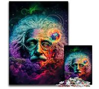 JigsawPuzzle 1000 Pieces for Adults Cosmic Genius Wooden Jigsaw Puzzles for Adults for Travel Lovers & Couples, Challenging Toy 50x75CM/19.68x29.52inch