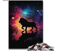 JigsawPuzzle 1000 Pieces for Adults Cosmic Lion cardboard Jigsaw Puzzles for Adults Perfect for Family Fun, Party Games, Birthday Party Favors size 38x26cm