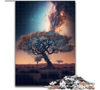 JigsawPuzzle 1000 Pieces for Adults Cosmic Tree of Life Made of Wood, for Ages 14+ 50x75cm Brain Teaser Game for Teenagers, Perfect