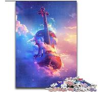 JigsawPuzzle 1000 Pieces for Adults Cosmic Violin Made of Wood, Fun Present & Activity for Home 50x75cm Brain Teaser, Adult Game, Family Interactive Activity
