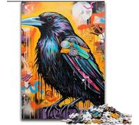 JigsawPuzzle 1000 Pieces for Adults Crow Graffiti Jigsaw Puzzles for Adults 26x38cm Brain Challenge Gift, Educational Activity for Teenagers