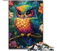 JigsawPuzzle 1000 Pieces for Adults Cute Little Owl Made of Wood, for Ages 14+ size 50X75CM Brain Teaser Game for Teenagers, Perfect