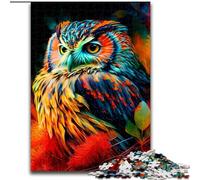 JigsawPuzzle 1000 Pieces for Adults Cute Owl Made of Wood, for Ages 14+ 50x75cm Family Fun Craft, Perfect for Birthdays, Holidays