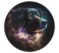 JigsawPuzzle 1000 Pieces for Adults Cute Puppy 1000 Pieces Round Puzzle Gifts Educational Activity for Cognitive Skills Cognitive Skill Improvement 67.5x67.5cm
