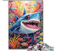 JigsawPuzzle 1000 Pieces for Adults Cute Shark Jigsaw Puzzles for Adults 50x75cm Brain Challenge Gift, Educational Activity for Teenagers