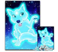 JigsawPuzzle 1000 Pieces for Adults Cute Star Wolf Jigsaw Puzzles for Home DecorHoliday Fun 1000 PCS(75x50cm)