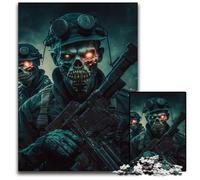 JigsawPuzzle 1000 Pieces for Adults Dead Army Zombie Soldier Impossible Jigsaw Puzzles for Adults Interactive Family Game, DIY Home Decor Brain Challenge Gift 50x75CM/19.68x29.52inch