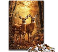 JigsawPuzzle 1000 Pieces for Adults Deer in The Jungle Help The Brain Exercise Addictive Toys to Cultivate Patience Suitable for Couples 50x75cm