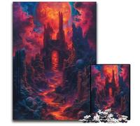 JigsawPuzzle 1000 Pieces for Adults Demons Hell Impossible Jigsaw Puzzles for Adults Perfect for Halloween, Christmas, Birthday Gift 26X38CM/10.23x14.96inch
