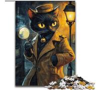 JigsawPuzzle 1000 Pieces for Adults Detective Cat 1000Pc Adults Jigsaw Puzzle Family Interaction & Brain Challenge, Family Activity Challenge 50X75CM