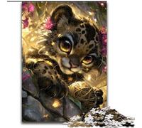 JigsawPuzzle 1000 Pieces for Adults Devil Kitten,Educational Family Game with Fully Interlocking Randomly Shaped Pieces 50X75CM