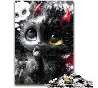 JigsawPuzzle 1000 Pieces for Adults Devil Kitten Help The Brain Exercise Addictive Toys to Cultivate Patience Suitable for Couples 50x75cm