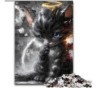 JigsawPuzzle 1000 Pieces for Adults Devil Kitten,learning Educational Toys Fun at Home Activities,Birthday Present,Travel Gifts 38X26CM