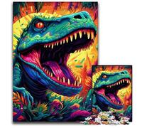 JigsawPuzzle 1000 Pieces for Adults Dinosaur Art cardboard Jigsaw Puzzles Ideal DIY Decor & Brain Teaser Gift 26X38CM/10.23x14.96inch
