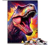JigsawPuzzle 1000 Pieces for Adults Dinosaur Art cardboard Jigsaw size 26x38cm Brain-Challenging DIY Decorative Game, Family Interactive Toy