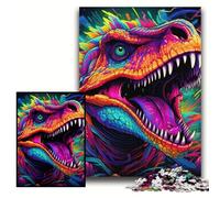 JigsawPuzzle 1000 Pieces for Adults Dinosaur Art Wooden Jigsaw Puzzles 50x75 cm Perfect for Halloween, Christmas, Birthday Gift