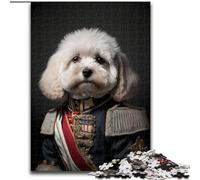 JigsawPuzzle 1000 Pieces for Adults Dog in Military Uniform Puzzles for Adults size 26x38cm for Holidays, Birthdays, And Family Game Nights