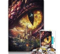 JigsawPuzzle 1000 Pieces for Adults Dragon Eye Castle,Challenging Game And Family Play Educational Game for Birthday,Chrismas (38x26cm)