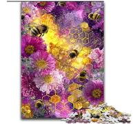 JigsawPuzzle 1000 Pieces for Adults Dream Bee,Educational Family Game with Fully Interlocking Randomly Shaped Pieces 50X75CM