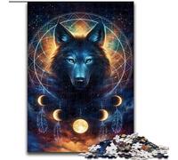 JigsawPuzzle 1000 Pieces for Adults Dream Catcher Wolf Puzzle Challenging DIY Art for Enthusiasts, for Relaxation (size : 26x38cm)