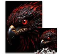 JigsawPuzzle 1000 Pieces for Adults Eagle Red And Black AnimalPuzzles for Adults for Family And Friends Suitable for Ages 14+ 1000 PCS(38x26cm)
