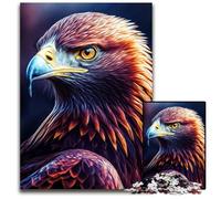 JigsawPuzzle 1000 Pieces for Adults Eagle Wooden Jigsaw Puzzles Ideal DIY Decor & Brain Teaser Gift 50x75CM/19.68x29.52inch