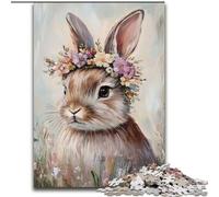 JigsawPuzzle 1000 Pieces for Adults Easter Bunny,Decompressing Intellectual Educational Toy Is Ideal As Gifts for The Whole Family 38x26cm