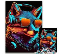 JigsawPuzzle 1000 Pieces for Adults Electric Fox Jigsaw Puzzles for Adults Adult Game Gift Family Interactive Game Brain Challenge Gift 50x75CM/19.68x29.52inch