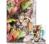 JigsawPuzzle 1000 Pieces for Adults Fantasy Art Cat,Help The Brain Exercise Addictive Toys to Cultivate Patience Perfect Decoration 38x26cm