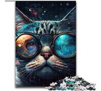 JigsawPuzzle 1000 Pieces for Adults Fantasy Cat Difficult Puzzles for Adults Ideal for Lover, Perfect Christmas, New Year, Valentine's Gift size : 38x26cm