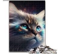 JigsawPuzzle 1000 Pieces for Adults Fantasy Cat Difficult Puzzles for Adults Ideal for Lover, Perfect Christmas, New Year, Valentine's Gift size : 50x75cm