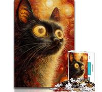 JigsawPuzzle 1000 Pieces for Adults Fantasy Cat,Help The Brain Exercise Addictive Toys to Cultivate Patience Perfect Decoration 75x50cm