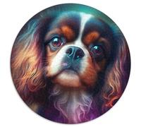 JigsawPuzzle 1000 Pieces for Adults Fantasy Dog 1000 Pieces Round Puzzle Gifts Educational Activity for Cognitive Skills Cognitive Skill Improvement 67.5x67.5cm