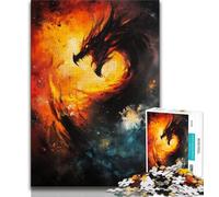 JigsawPuzzle 1000 Pieces for Adults Fantasy Dragon,Challenging Game And Family Play Educational Game for Birthday,Chrismas (38x26cm)