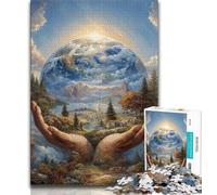 JigsawPuzzle 1000 Pieces for Adults Fantasy Earth,Challenging Game And Family Play Educational Game for Birthday,Chrismas 38X26CM