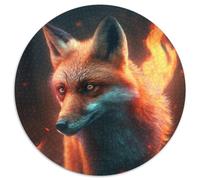JigsawPuzzle 1000 Pieces for Adults Fantasy Fox 1000 Pieces Round Puzzle Gifts Educational Activity for Cognitive Skills Cognitive Skill Improvement 67.5x67.5cm